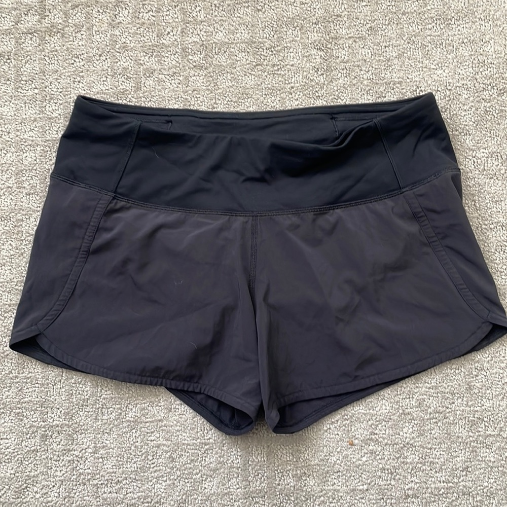 Lulu Lemon black shorts, size 6.